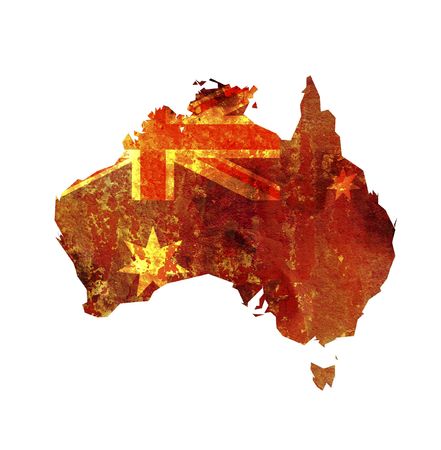 some very old grunge flag ofの写真素材