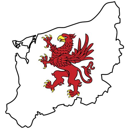 territory of provinces (voivodships) in poland (administration map)の写真素材