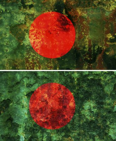some very old grunge flag of Bangladeshの写真素材