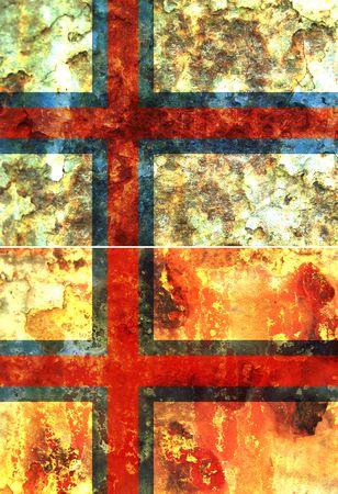 some very old grunge flag of faroe islandsの写真素材