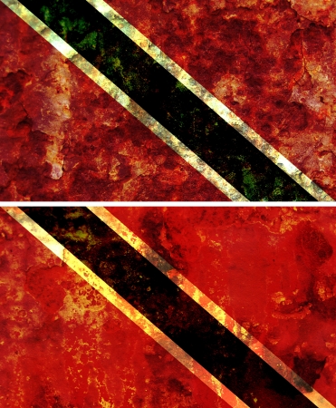 some very old grunge flag of trinidad and tobagoの写真素材