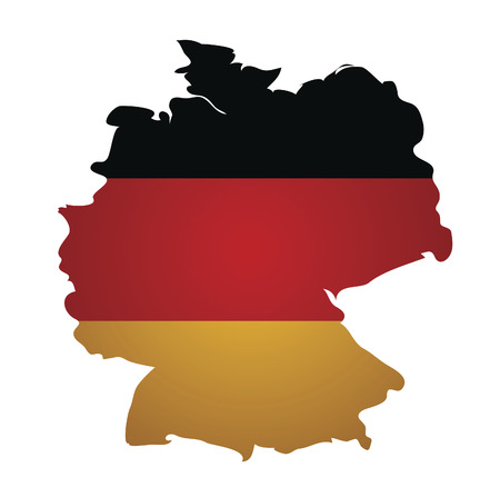 some old vintage map with flag of germanyのイラスト素材