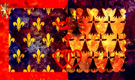 some very old grunge flag of Pays-de-la-Loire