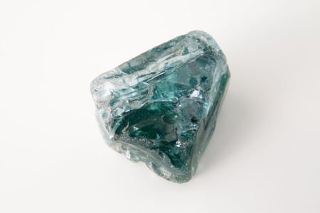 isolated over white macro photo of glass stoneの写真素材