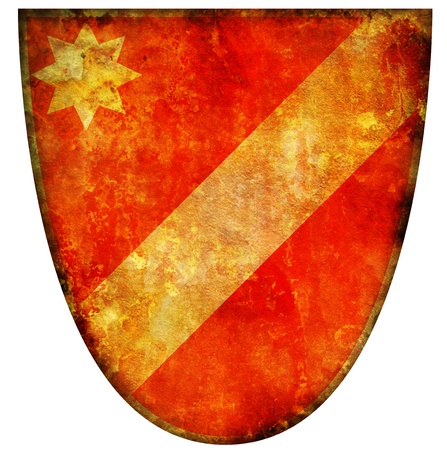 old vintage isolated over white coat of arms of molise in italyの写真素材