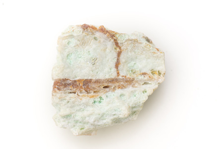 macro photo of Chrysoprase isolated over whiteの写真素材