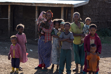 color portrait of kids in africa in ethiopia