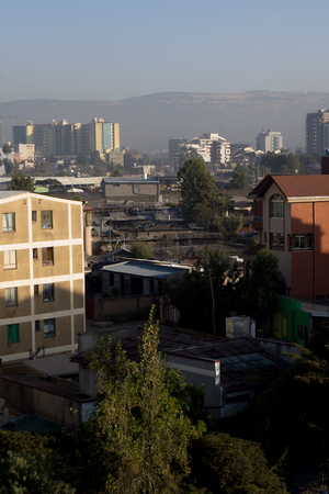 photo of streets and buildings of ethiopia capitalのeditorial素材