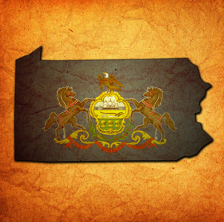 territory of Pennsylvania state isolated from other states of USAの写真素材