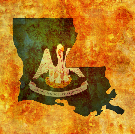 territory of Louisiana state isolated from other states of USAの写真素材