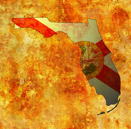 territory of Florida state isolated from other states of USAの写真素材