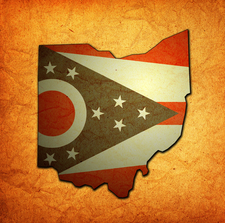 territory of Ohio state isolated from other states of USAの写真素材