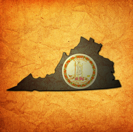 territory of Virginia state isolated from other states of USAの写真素材