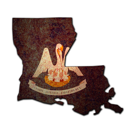 territory of Louisiana state isolated from other states of USAの写真素材