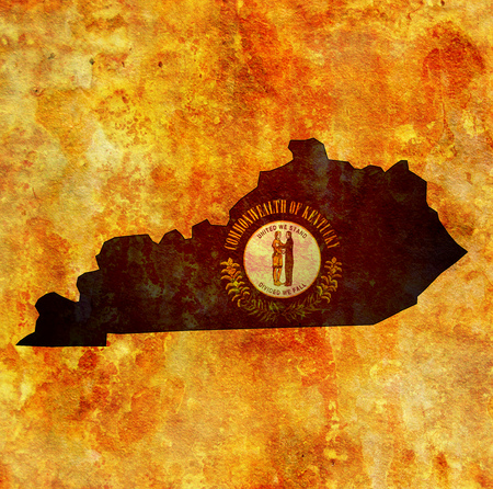 territory of Kentucky state isolated from other states of USAの写真素材