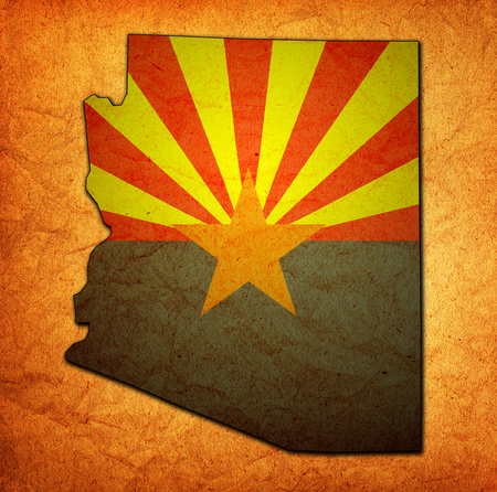 territory of Arizona state isolated from other states of USAの写真素材