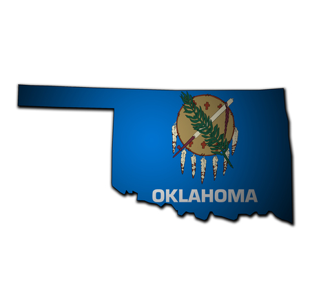 territory of Oklahoma state isolated from other states of USAの写真素材