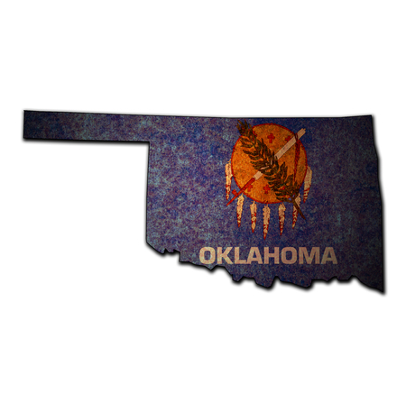 territory of Oklahoma state isolated from other states of USAの写真素材