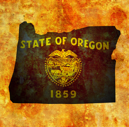 territory of Oregon state isolated from other states of USAの写真素材