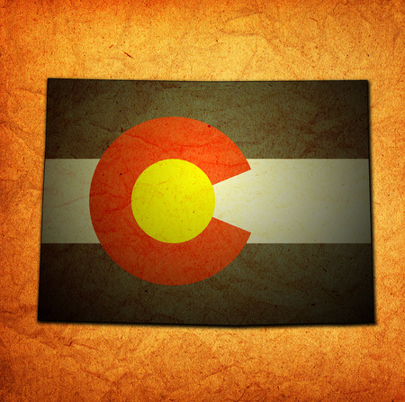 territory of Colorado state isolated from other states of USAの写真素材