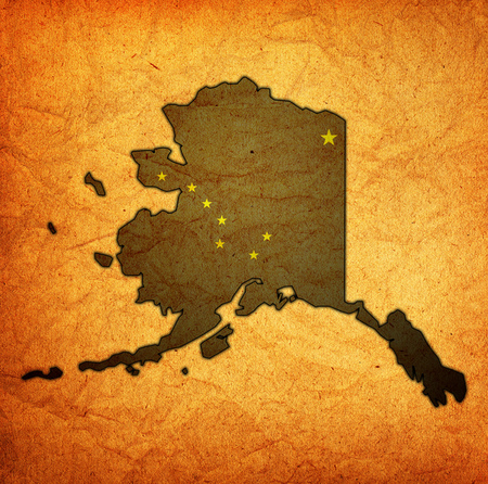 territory of alaska state isolated from other states of USAの写真素材