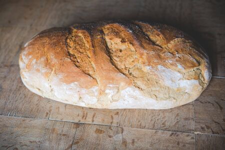 detail of delicious vintage bread from a old recipe bakery 