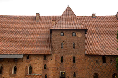 august, 2019, malbork, poland: Detail of walls of malbork castle