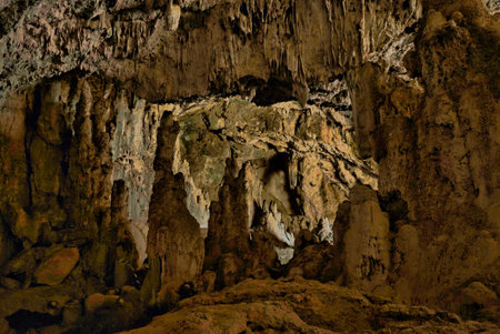 Cave interior with visible effects of karst processesの写真素材