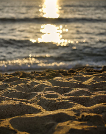 Sunset over mediterranean sea as seen from Crete