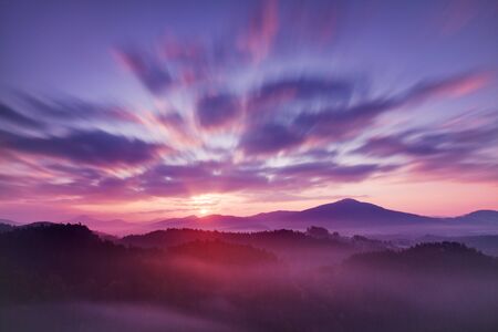 Giant Mountains, Czech Republic Autumn above the clouds, Czech Republicの写真素材