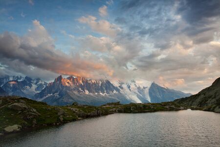 Colorful summer view of Mont Blanc (Monte Bianco), Chamonix location.の写真素材