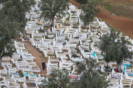 Aerial view of Fes, Morocco Africaの写真素材