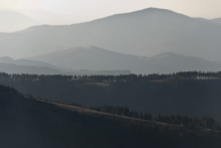 JesieÅ„ w Beskidach, Skrzyczne, Szczyrk, Polska