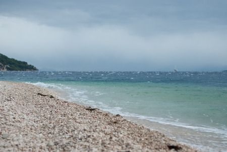 Storm on Adriatic Seaの写真素材