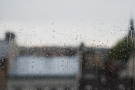 Raindrops on window