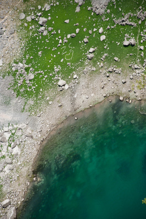 Famous Blue Lake in Imotski - Croatiaの写真素材