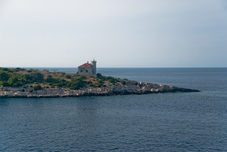 Lighthouse on Vis Island, Dalmatia, Croatiaの写真素材
