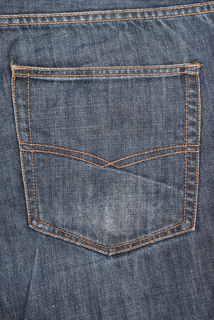 Photo of jeans pocket, denim, blue, backgroundの写真素材