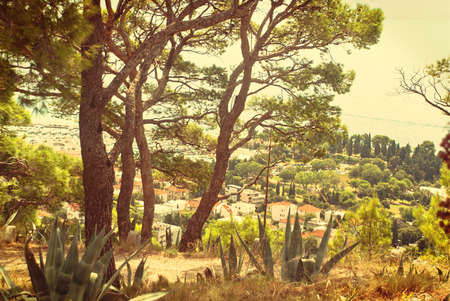 Photo of Marjan Hill, Split, Dalmatia, Croatia - vintage versionの写真素材