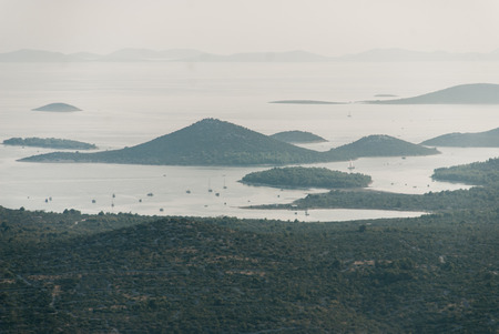 Photo of Vransko Lake and Kornati Islands. View from Kamenjak hill.