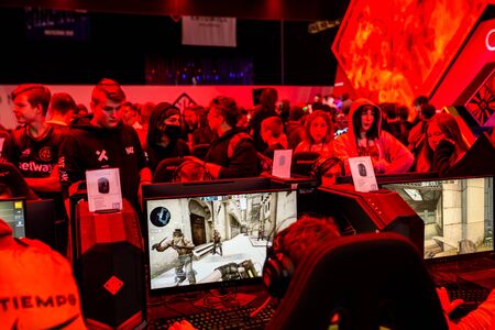 KATOWICE, POLAND - MARCH 3, 2019: Intel Extreme Masters 2019 - Electronic Sports World Cup on march 3, 2019 in Katowice, Silesia, Poland. IEM ESLのeditorial素材