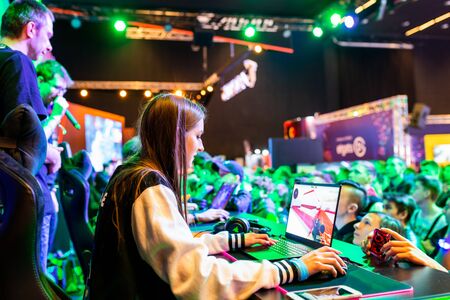 KATOWICE, POLAND - MARCH 3, 2019: Intel Extreme Masters 2019 - Electronic Sports World Cup on march 3, 2019 in Katowice, Silesia, Poland. IEM ESLのeditorial素材