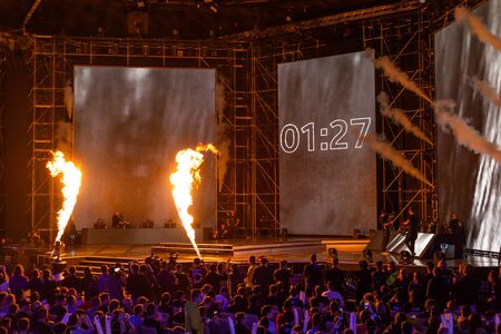 KATOWICE, POLAND - MARCH 3, 2019: Intel Extreme Masters 2019 - Electronic Sports World Cup on march 3, 2019 in Katowice, Silesia, Poland. IEM ESL Couter Strike Global Offensive final, ENCE vs ASTRALIS; esportのeditorial素材