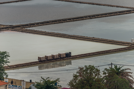 Photo of Old still working sea salt pans in Ston, Peljesac peninsula, Dalmatia, Croatiaの写真素材