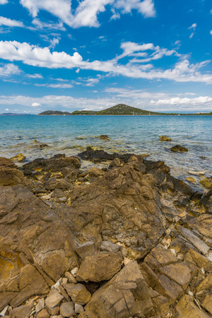 Photo of Beautiful, idyllic, sunny summer seascape. Murter, Croatia, Dalmatia, Europe.の写真素材