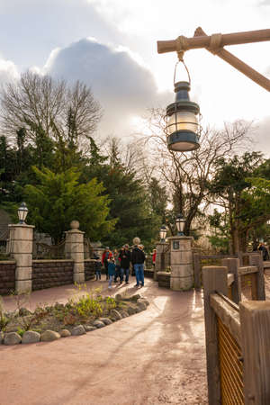 PARIS, FRANCE - JANUARY 19, 2020: Famous theme park Disneyland in Paris, France, Europeのeditorial素材