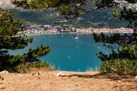 Photo of Beautiful mediterranean lanscape, Baska, Krk Island, Croatiaの写真素材