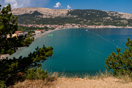 Photo of Beautiful mediterranean lanscape, Baska, Krk Island, Croatiaの写真素材