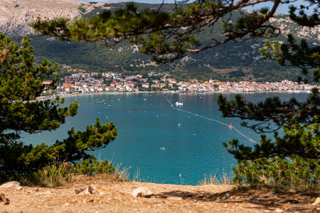 Photo of Beautiful mediterranean lanscape, Baska, Krk Island, Croatiaの写真素材