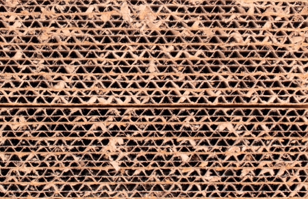 Brown corrugated cardboard for backgroundの写真素材